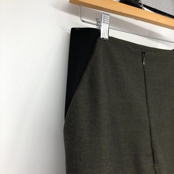 Rachel Comey brown 100% Wool pencil skirt stretchy waist black panels XS - Picture 12 of 16